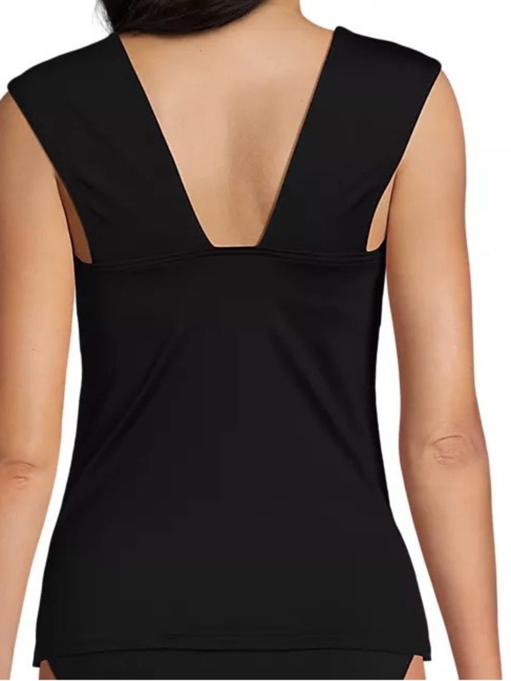 NWOT Swim Top Sz 26W Square Neck Wide Strap Black Women’s Chlorine Resist - Picture 2 of 5